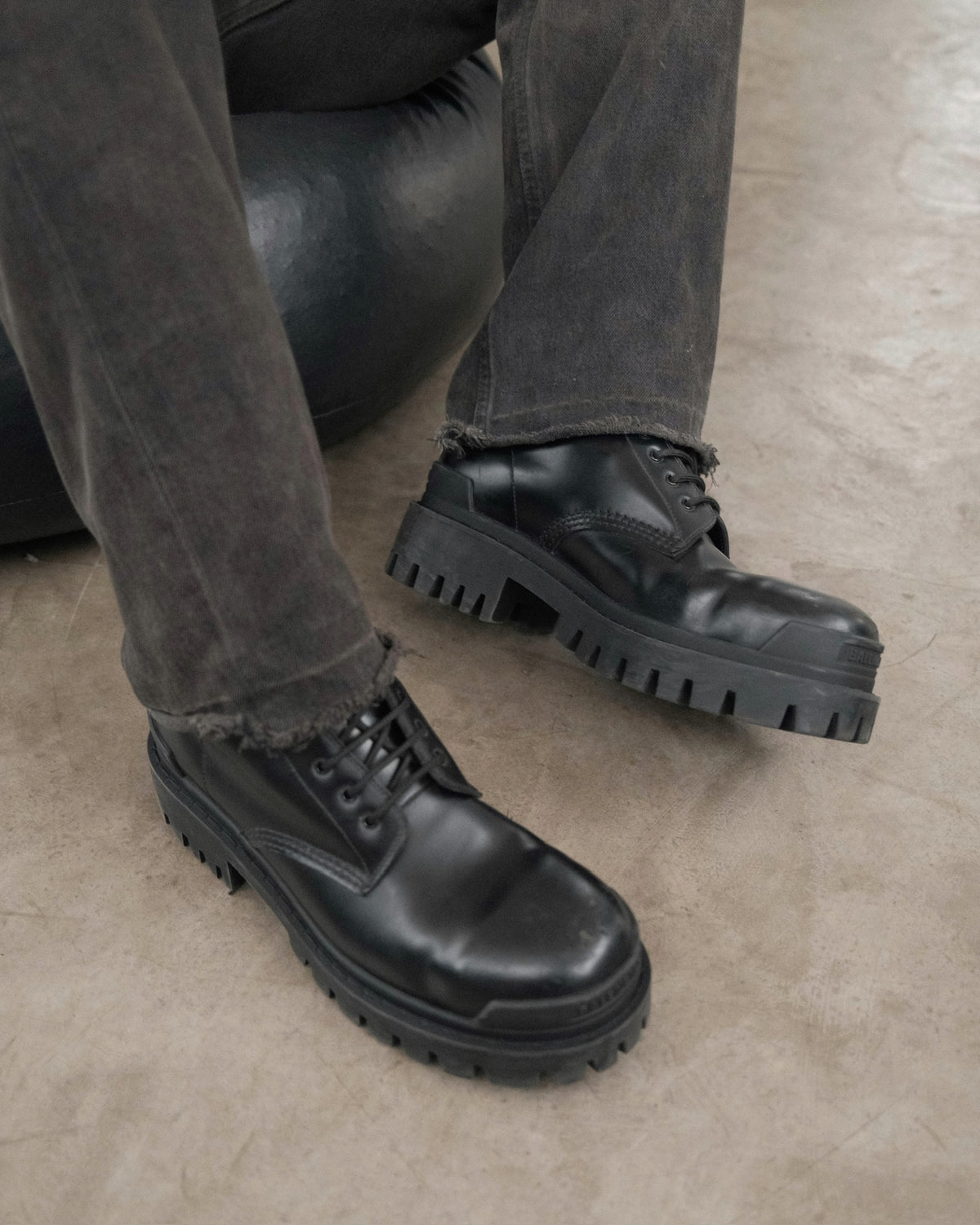 BALENCIAGA Strike Leather Boots