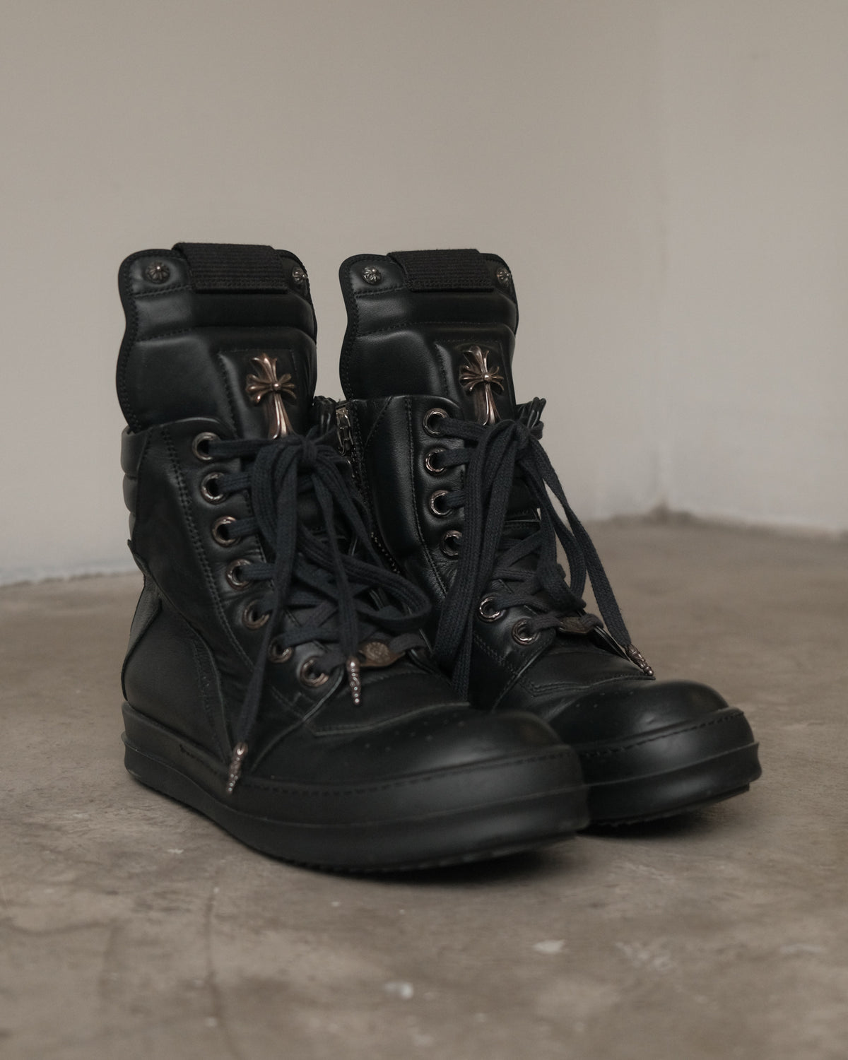 Chrome Hearts x Rick Owens Geobasket Triple Black