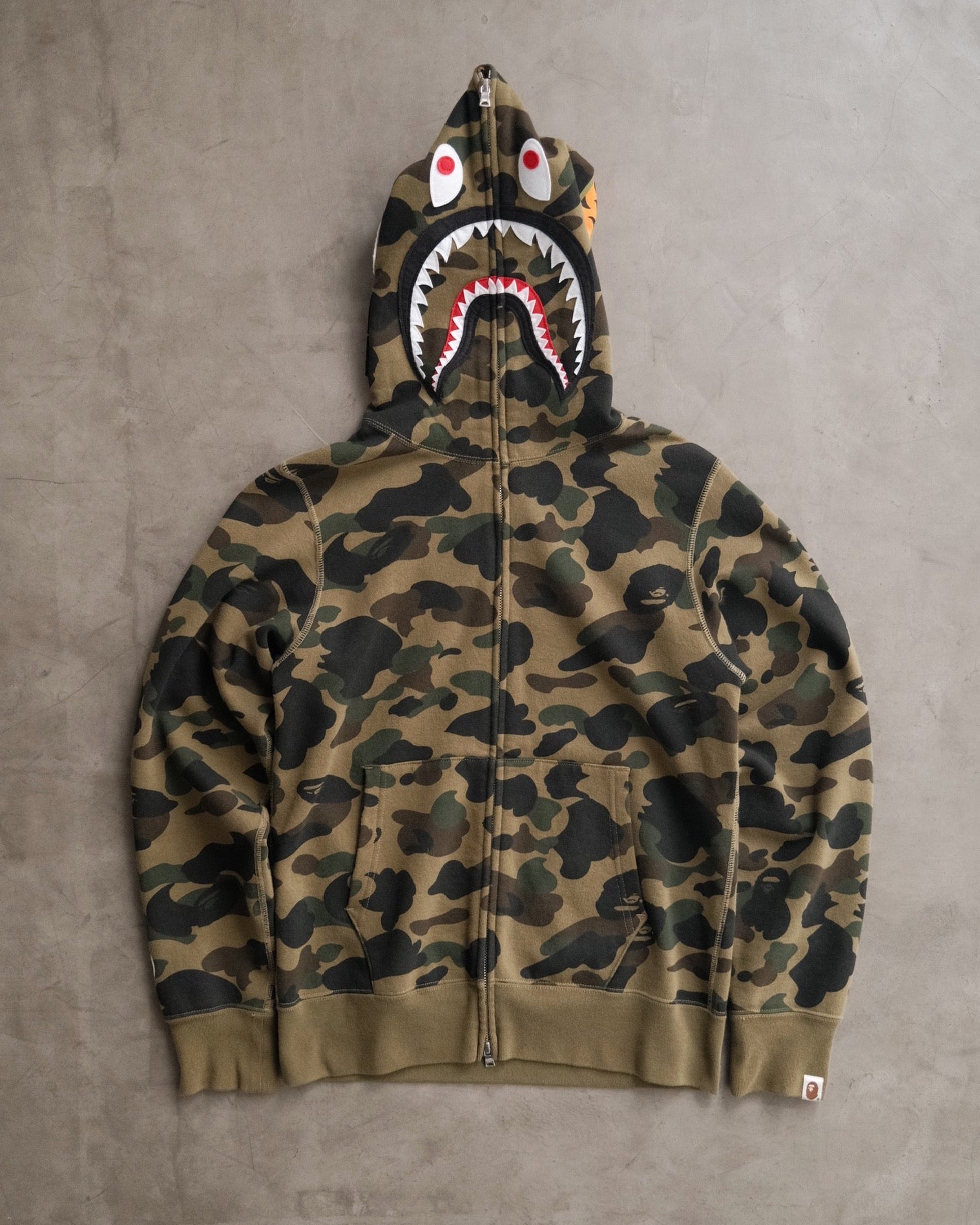 A BATHING APE Women Zip Throughs 1st Camo Shark Full Zip Hoodie