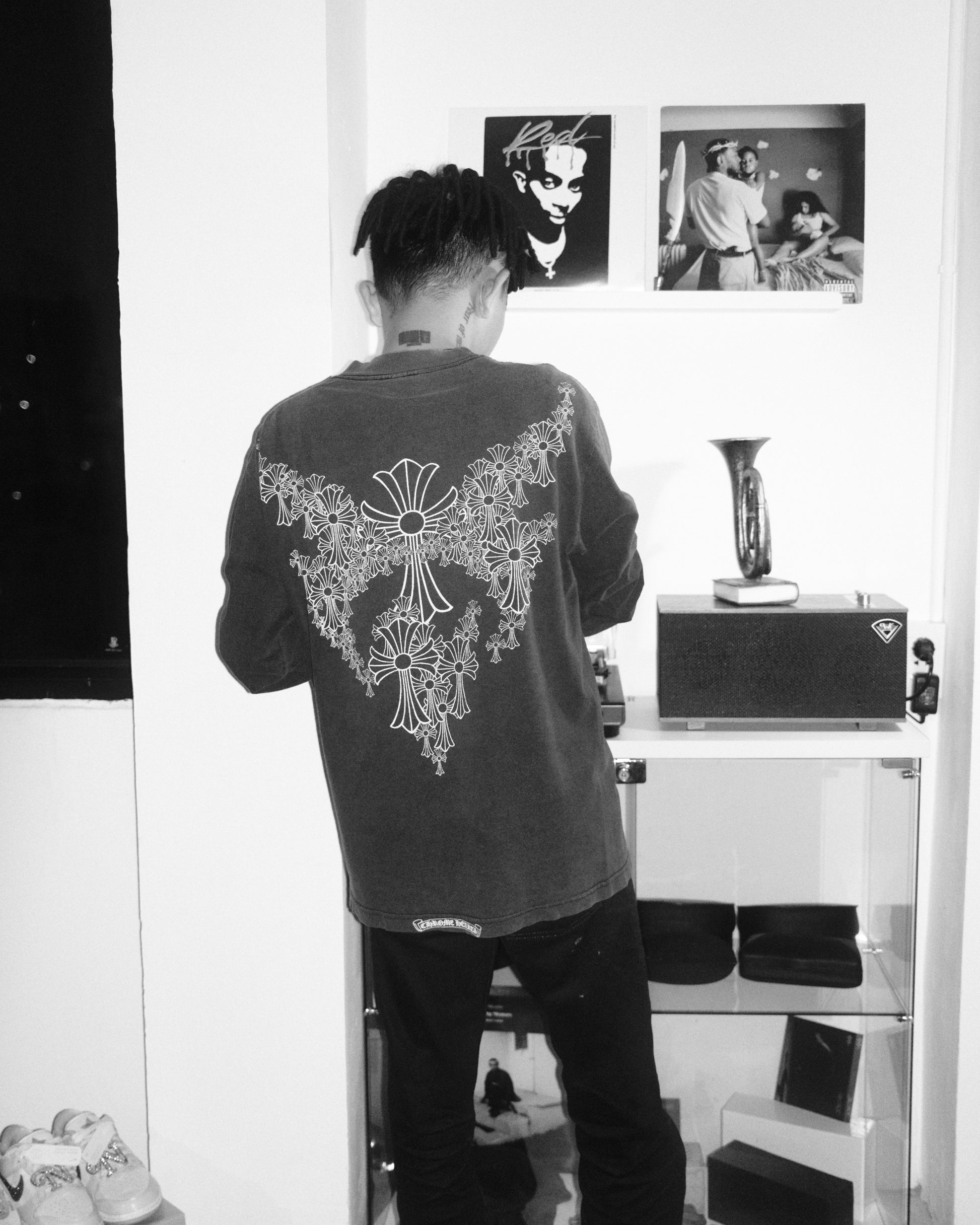 CHROME HEARTS Angel Wings Cemetery Long Sleeve Vintage