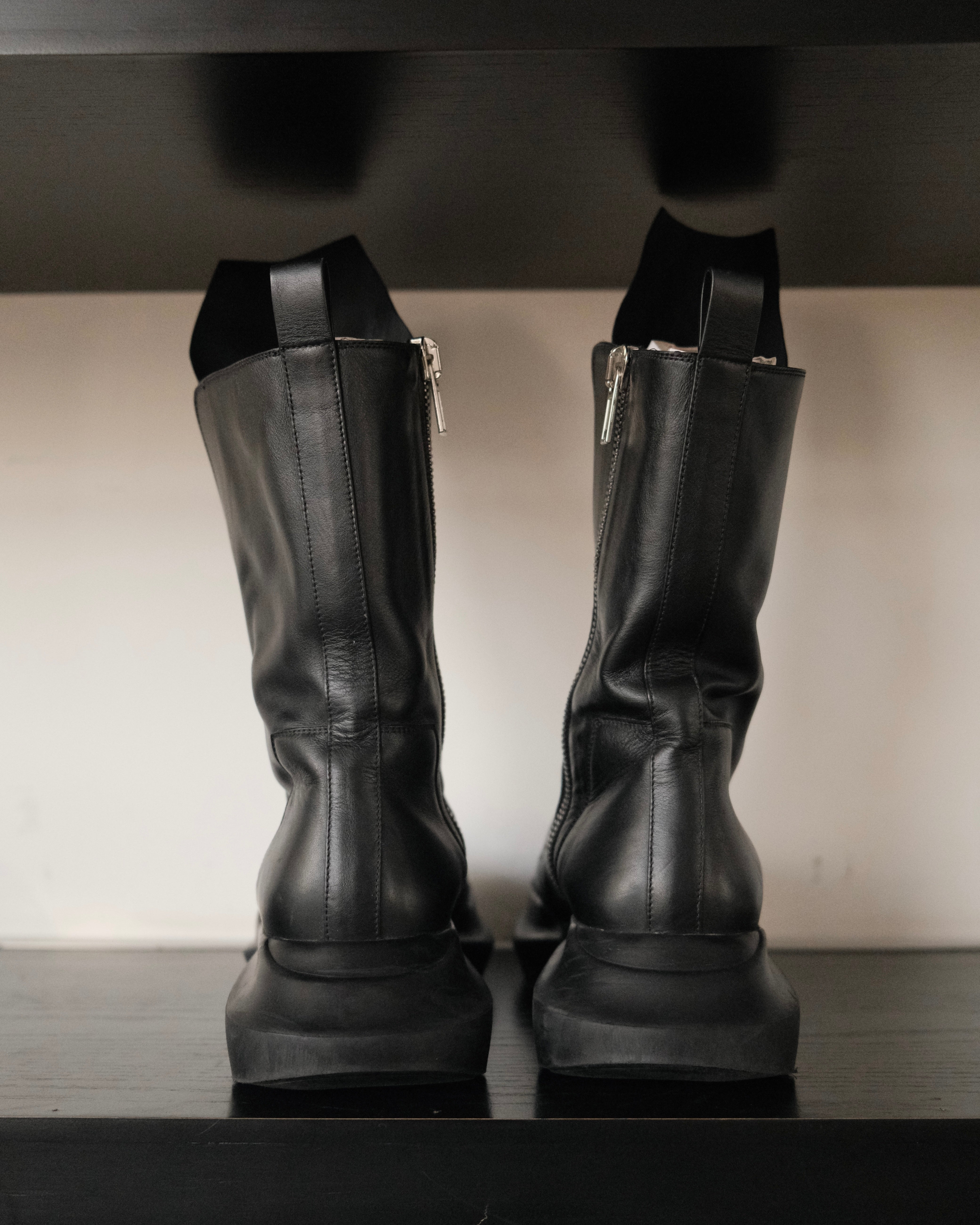RICK OWENS Geth Army Leather Boot – Around The Shoes