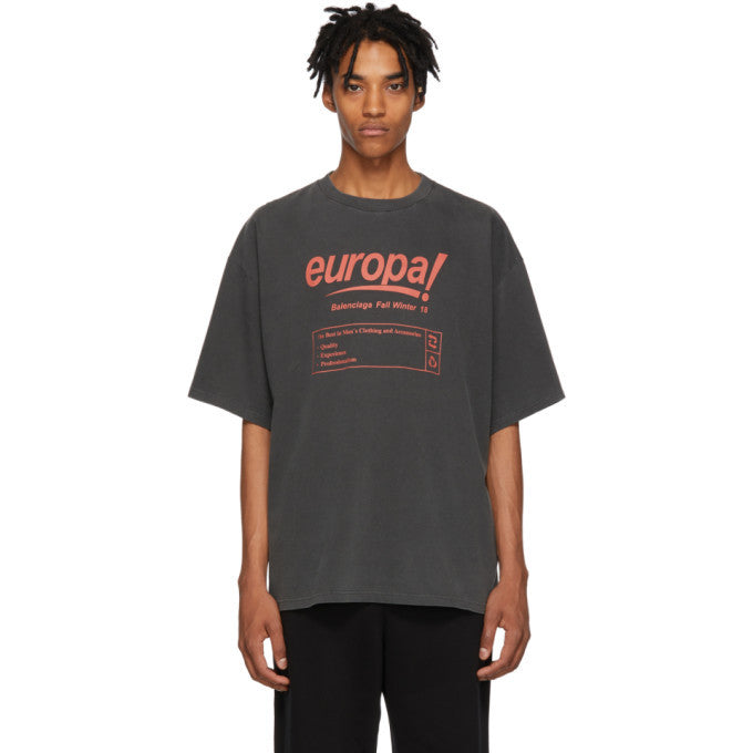 SS18 BALENCIAGA Black Europa T-Shirt