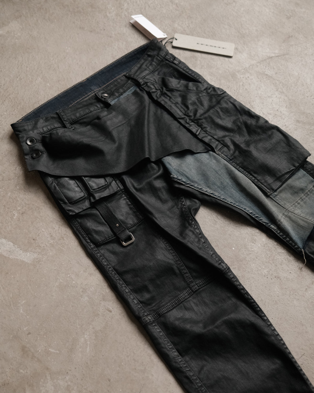 SS19 Rick Owens Drkshdw Wax Hustler Combo Memphis Cut Denim Jeans