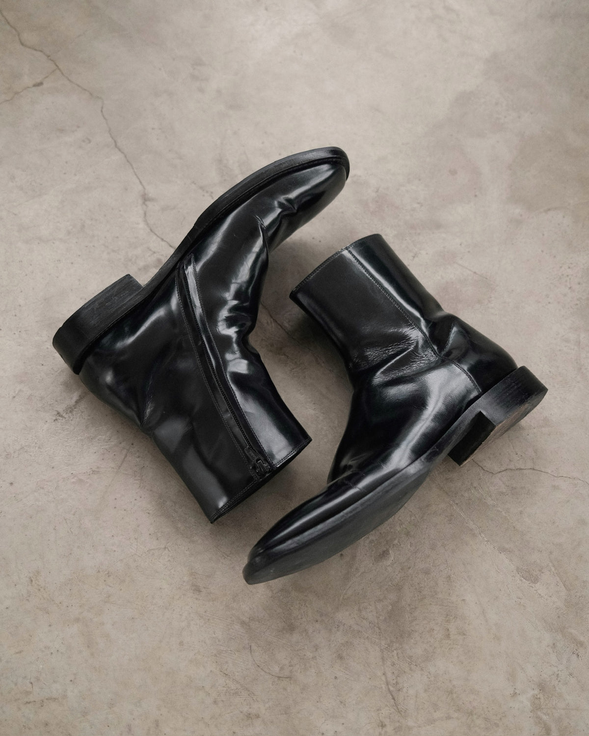 SS19 BALENCIAGA Square Toe Zip Boots