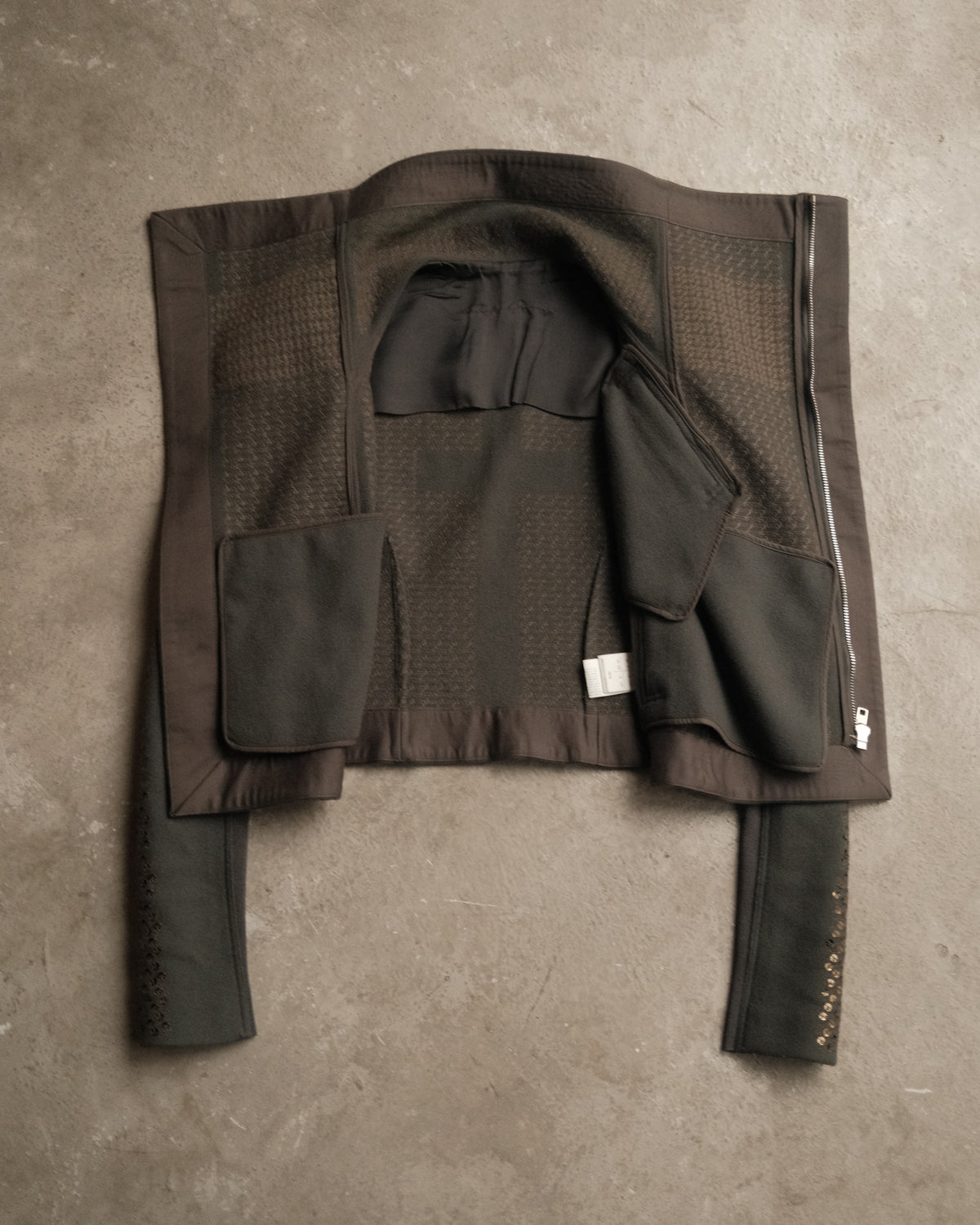 Rick Owens “SPHINX” FW15 Embroidered Sequin Biker Jacket