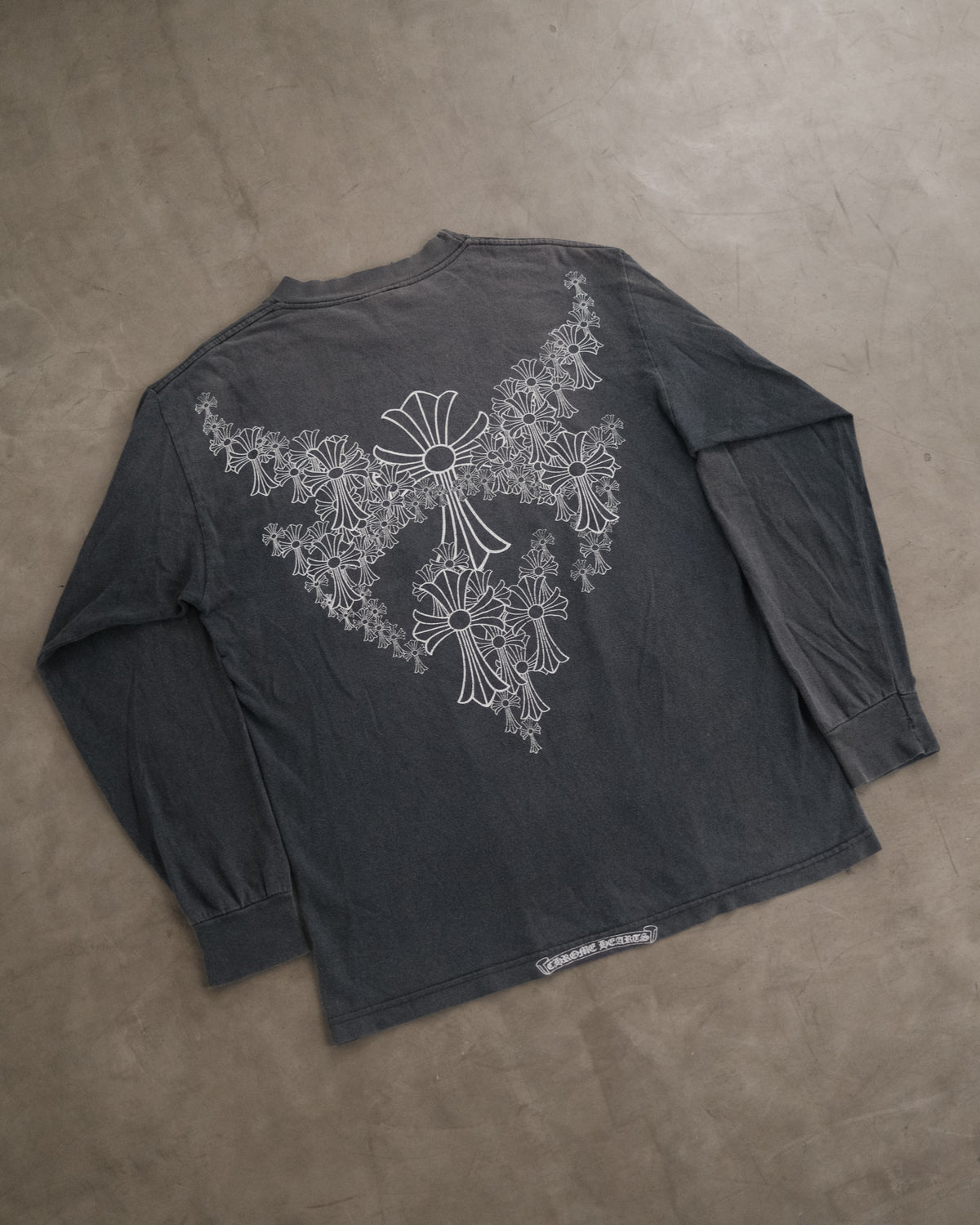 Vintage CHROME HEARTS Angel  Wings Cemetery Long Sleeve