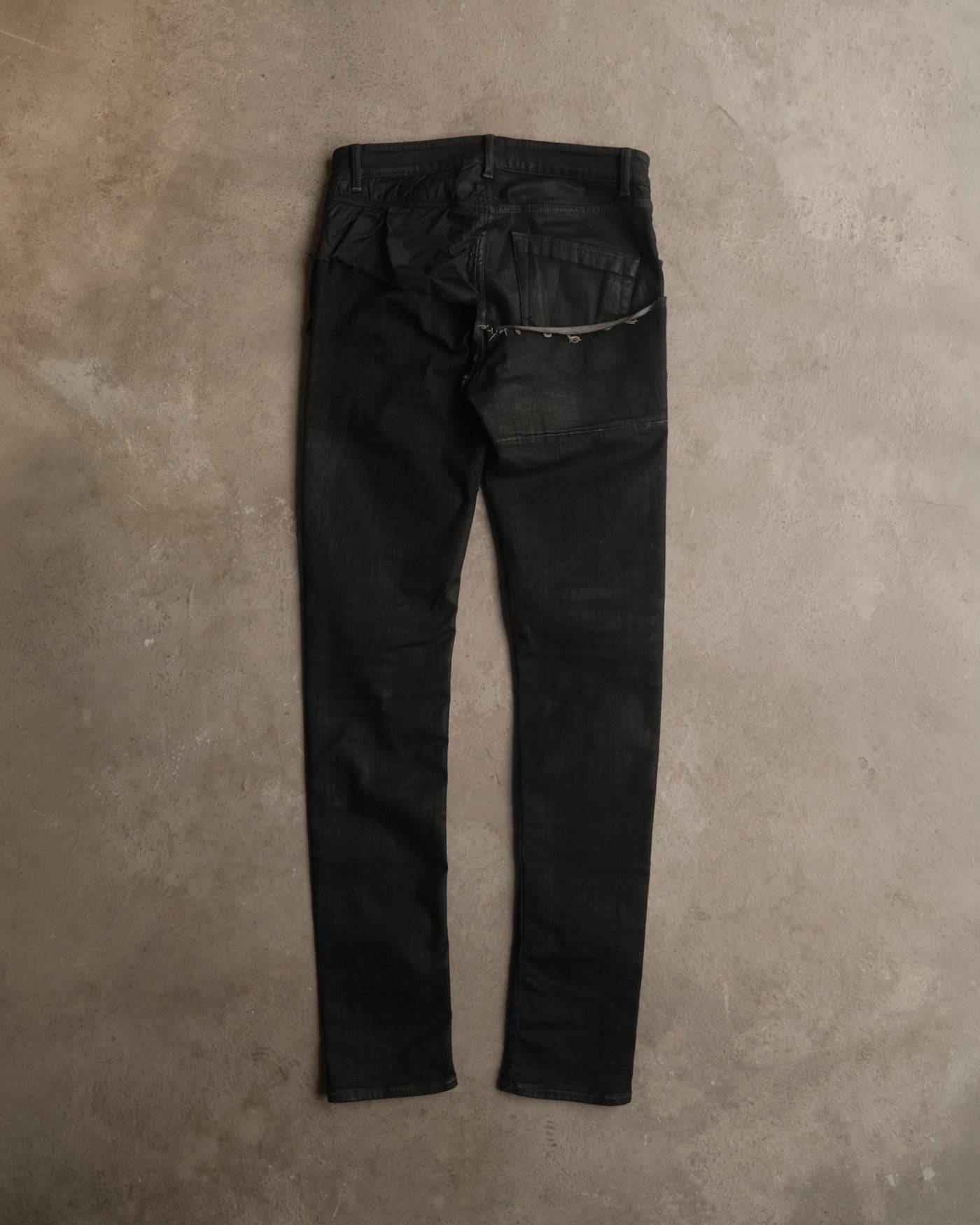 Rick Owens Drkshdw Tyrone Waxed Combo Jeans