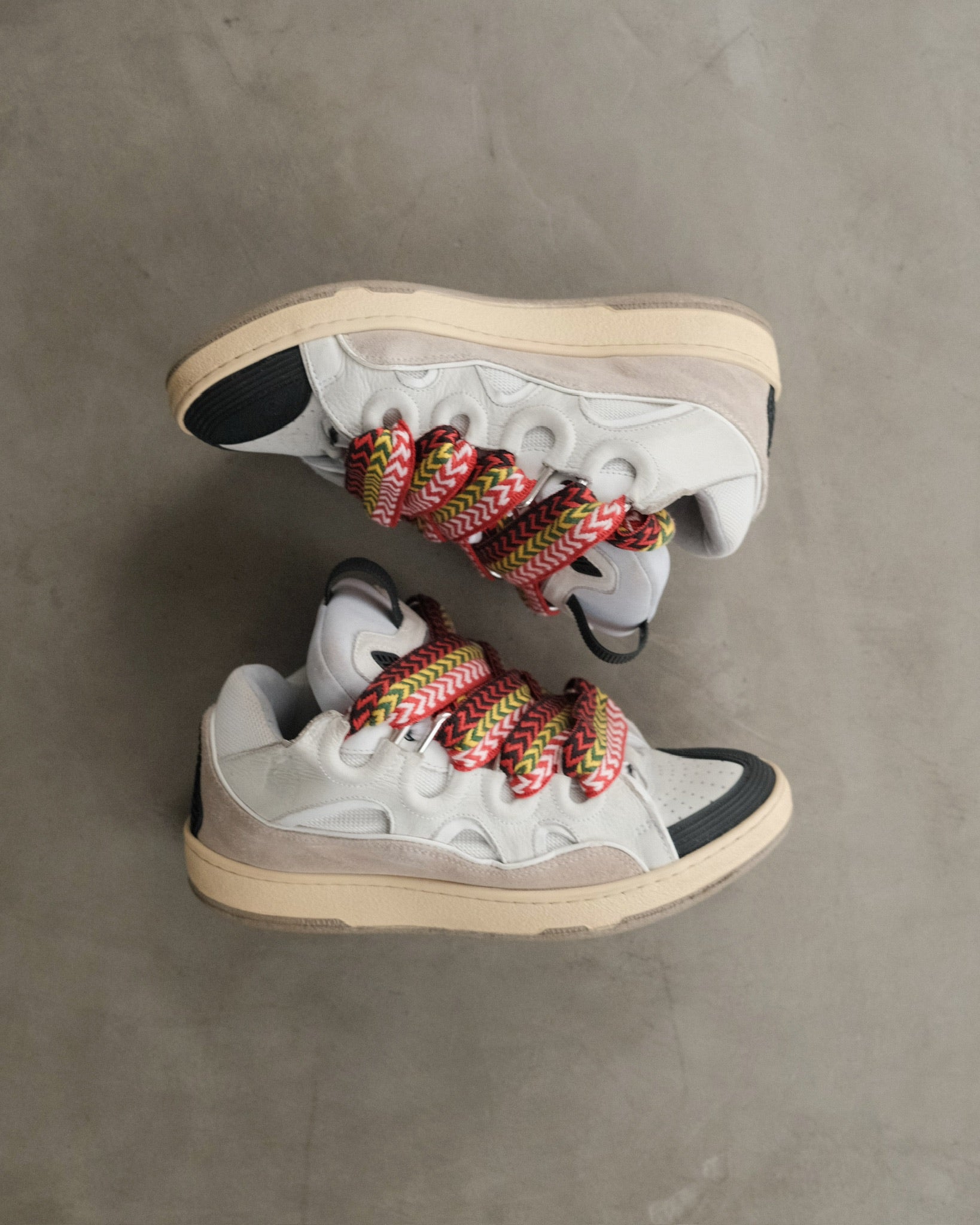 LANVIN White Curb Sneakers
