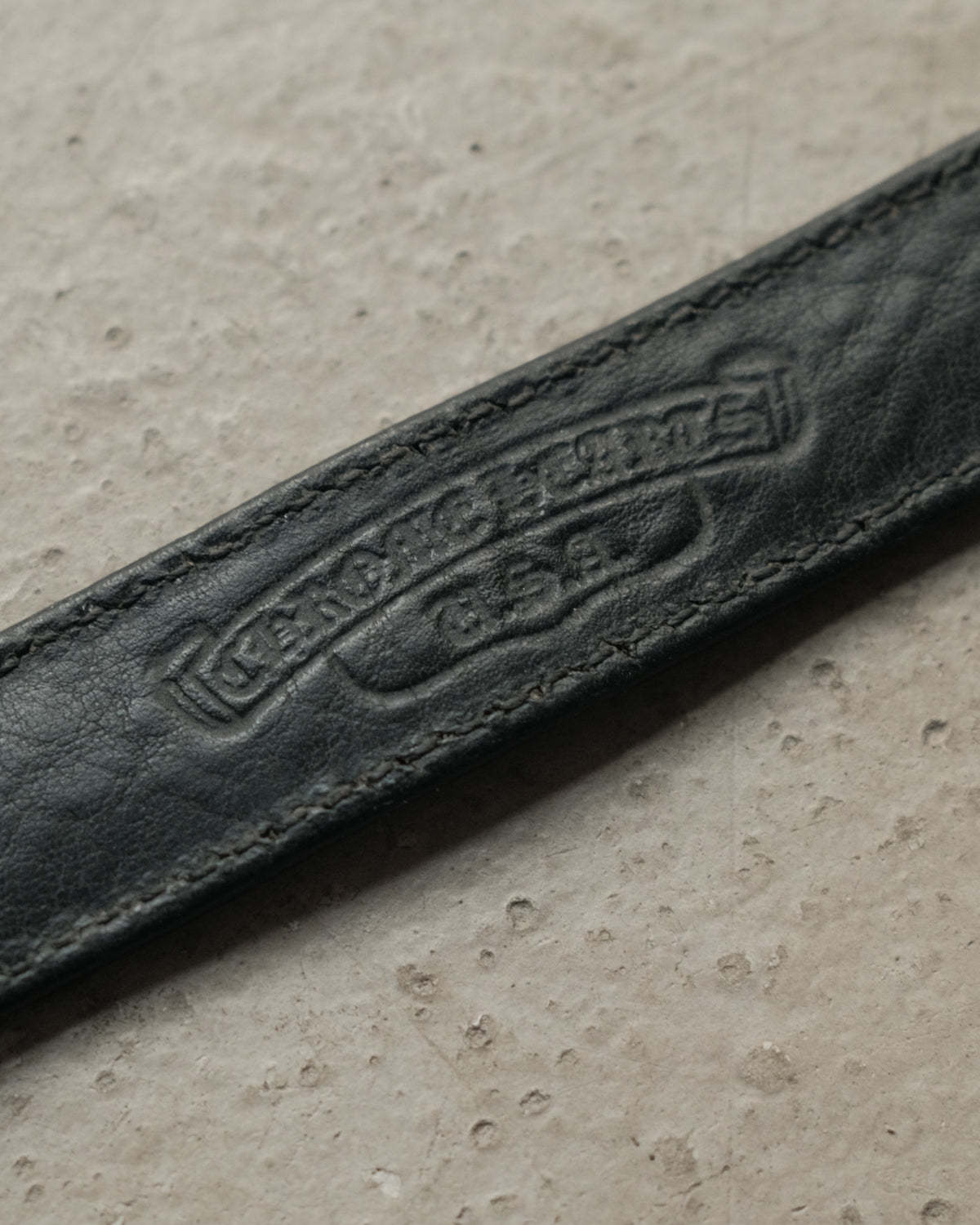 Chrome Hearts Adjustable Leather Silver Bracelet