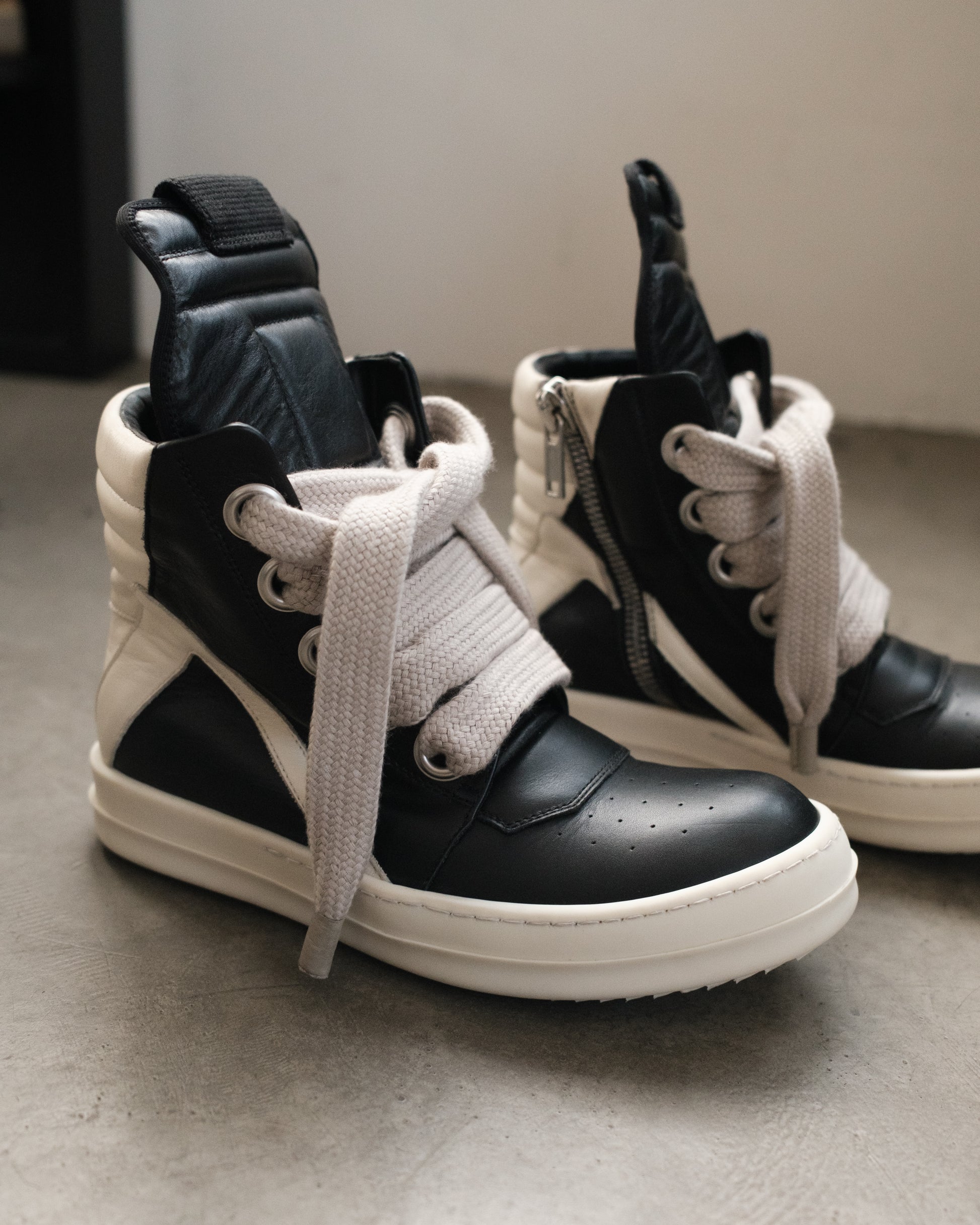 RICK OWENS SS22 Geobasket Jumbo Laces