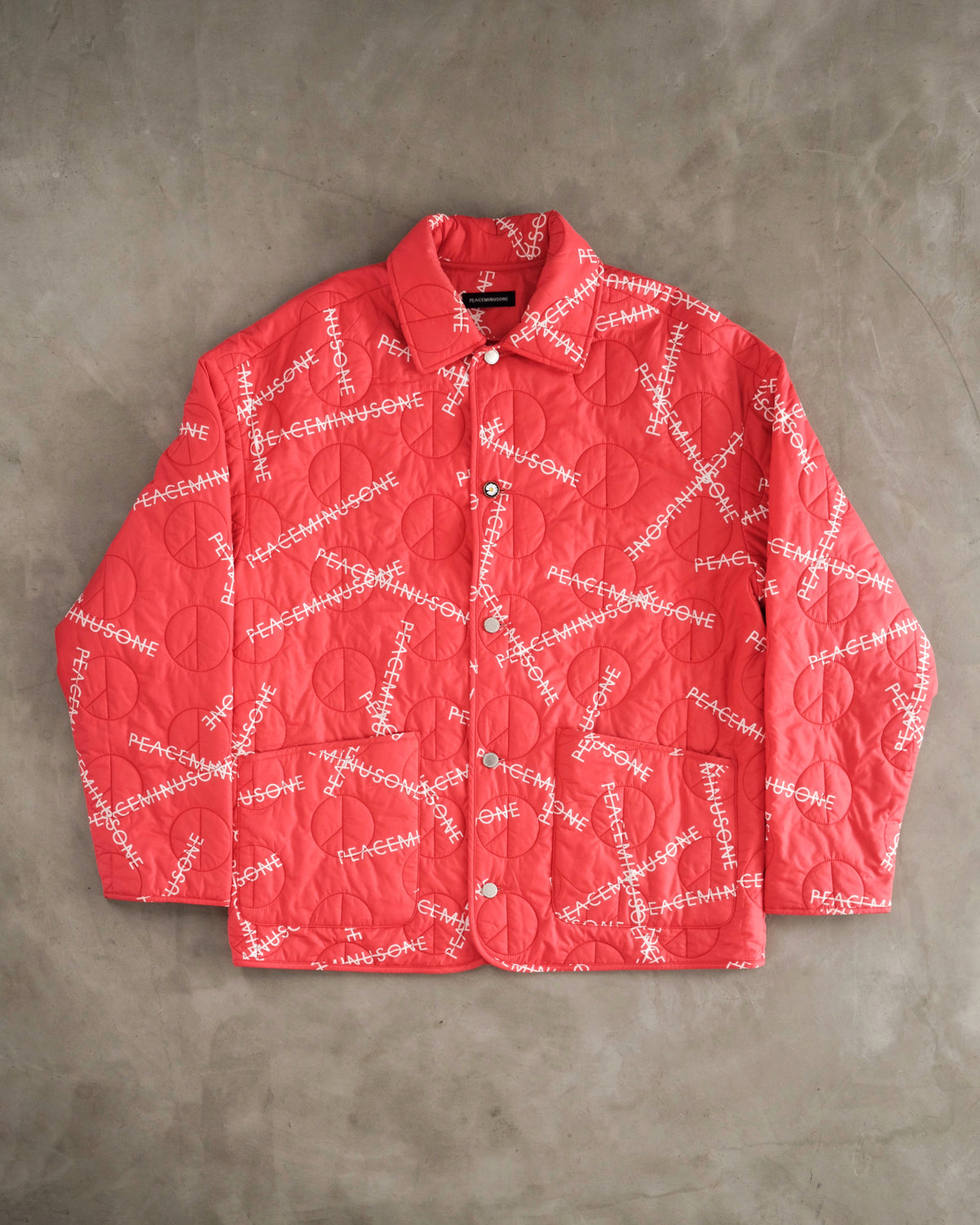 PEACEMINUSONE Red Quilted Jacket