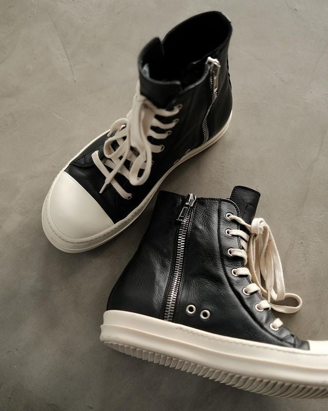 FW17 RICK OWENS Leather High-top Sneakers