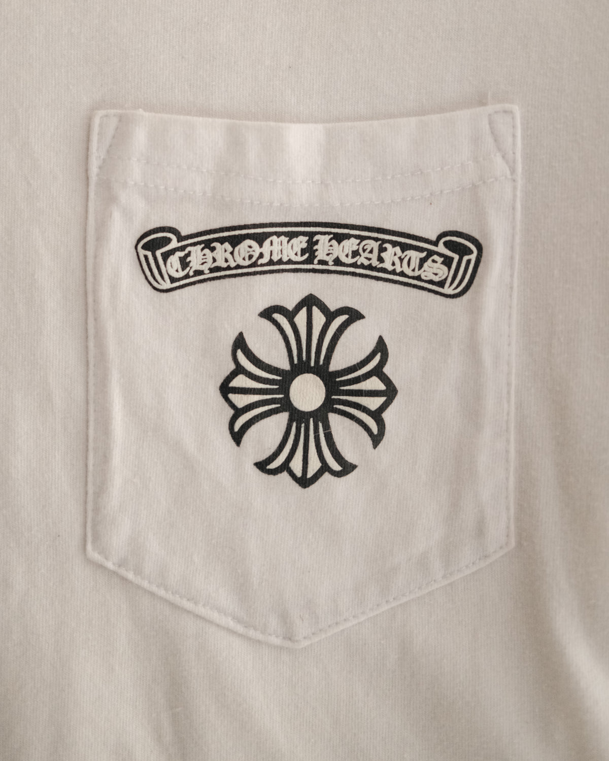 Vintage CHROME HEARTS Scroll Logo Cross L/S T-Shirt