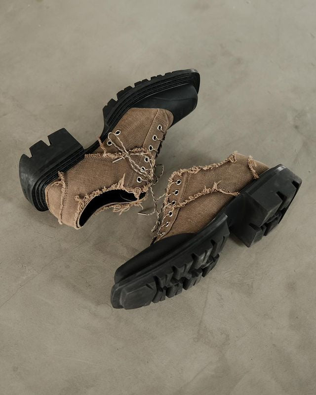UNTITLAB Chunky Constrast-Sole Derby Shoes.